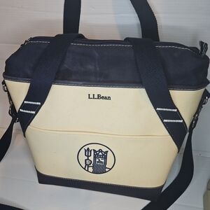 Rare Vintage LL Bean Insulated Canvas Cooler Beach Camp Lunch Tote Bag